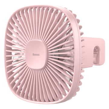 Baseus Portable Car Fan Natural Wind Quiet Magnetic Rear Seat Wireless Charge Cooli... (COLOR: PINK)