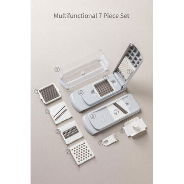 Jordan&Judy Mutifunctional 7 In 1 Kitchen Vegetable Peeler Slicing Tool Manual Vegetable Chopper Fru
