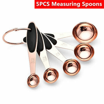 5Pcs Measuring Cup Set Stainless Steel Kitchen Accessories Baking Bartending Tools (TYPE: A)