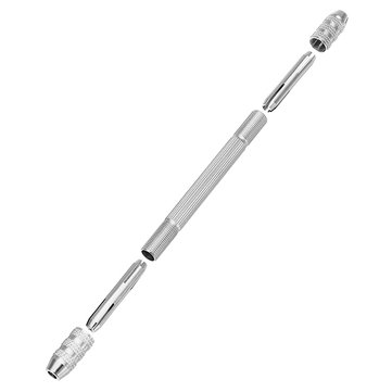 0.5-3.2mm Double Head Chuck Mini Hand Drill With 10pcs 0.8-3mm Twist Drill Bits Set