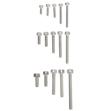 Suleve MXSS2 M2/M2.5/M3 Stainless Hex Socket Cap Head Screws Allen bolt Nut Assortment Kit 300pcs