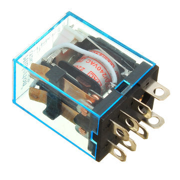 5Pcs AC220V Coil Power Relay LY2NJ JQX-13F DPDT 8 Pin PTF08A With Socket Base
