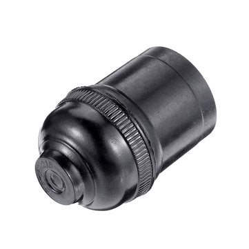E27 6A Black Retro Light Bulb Adapter Lamp Holder Pendant Edison Screw Cap Socket Light Fittings AC2