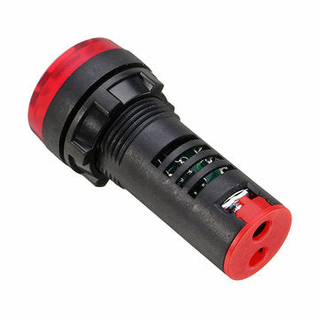 Machifit AD16-22SM AC 220V 22mm Indicator Light Signal Lamp Flash Buzzer Red