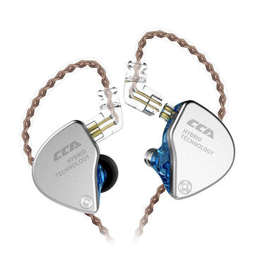 CCA CA4 HiFi 1BA+1DD 3.5mm In Ear Earbuds Balanced Arma... (TYPE: WITHOUT-MICROPHONE | COLOR.: BLUE)