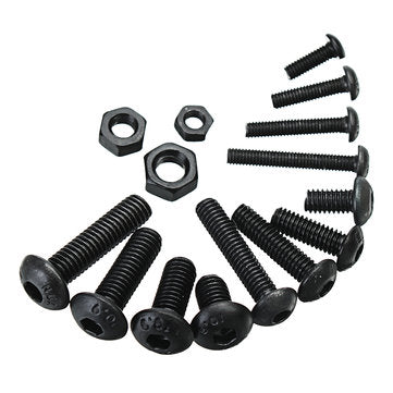 Suleve MXCH3 440Pcs M3/M4/M5 Carbon Steel Screw Hex Socket Button Head Bolt Nut Assortment Kit