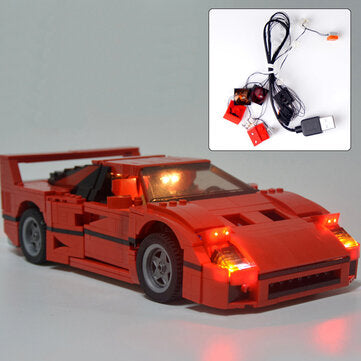 DIY LED Light Set Kit For Lego 10248 For F40 Car Building Blocks Lighting Parts