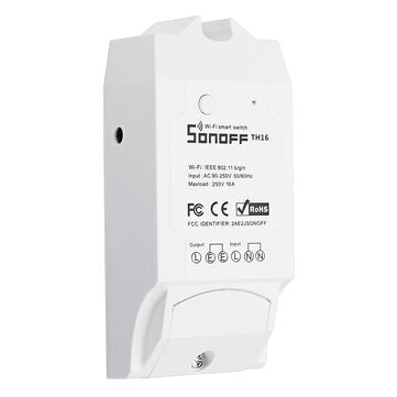 SONOFF TH16 DIY 16A Smart Home WIFI Temperature Humidity Thermostat APP Remote Control Switch
