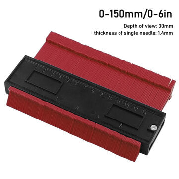 6 Inch Widen Self Locking Contour Gauge Profile Gauge Shape Duplicator Copy Irregula... (COLOR: RED)