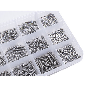 Suleve MXSP8 480Pcs Stainless Steel Phillips Pan Head Screws Nuts Assortment Kit M2 M2.5 M3
