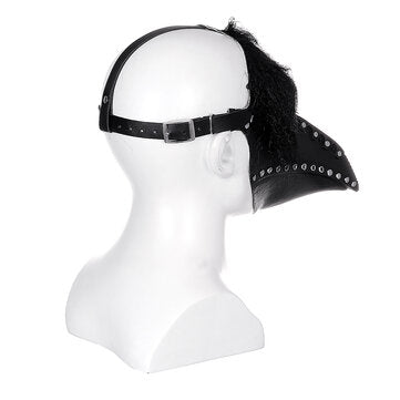 The Plague Doctor Mask Black Latex Gothic Steampunk Bird Beak