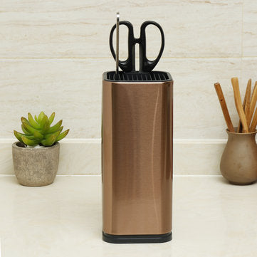 Stainless Steel Block Kitchen Cookware Cutlery Storage Rack Organizer Holder