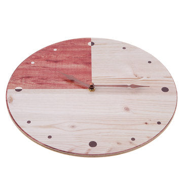 11`` Retro Round Wooden Wall Clock DIY Digital Round Room Home Office Bar Decor