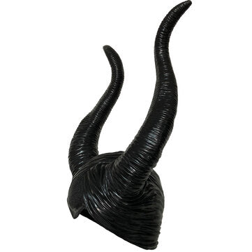 Halloween Costume Queen Horns Hat Magic Black Queen Witch Headgear Halloween Masquerade Party Props