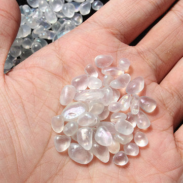 50g 7-9mm Transparent Moonstone Irregular Gemstone Decorations Stone Minerals Polished Specimen Dema