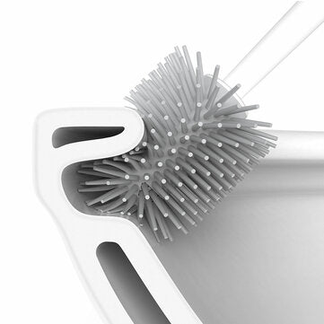 YIJIE TPR Toilet Brushes and Holder Cleaner Set Silica Gel Floor-standing Bathroom Cleaning Tool fro