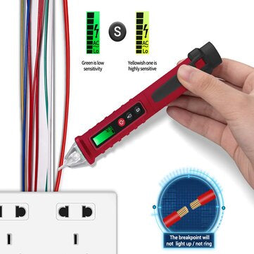 ANENG VC1010 Digital Voltage Detectors Non-Contact Pen Tester Meter 12-1000V AC/DC Volt Current Elec