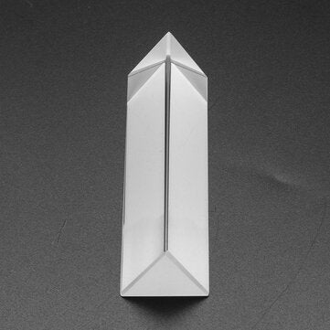 8cm Optical Glass Triple Triangular Prism Physics Teaching Light Spectrum