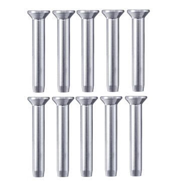 10Pcs Stainless Steel Stemball Swage Hand-Crimp Metal Post 1/8" Cable Railing S... (QUANTITY: 10PCS)