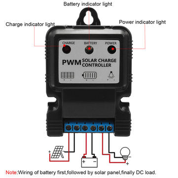 11.1V 5A PWM Solar Power Controller Intelligent Multiple Protection Controller