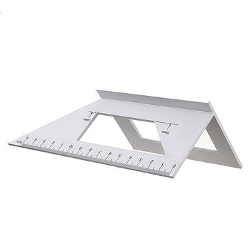 Drillpro Aluminum Alloy Woodworking Scriber T Ruler 45/90 Degree Angle Ruler Angle Protractor Gauge