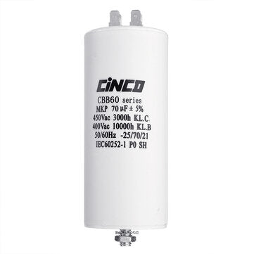CBB60 70UF 450V Water Pump Motor Run Capacitor