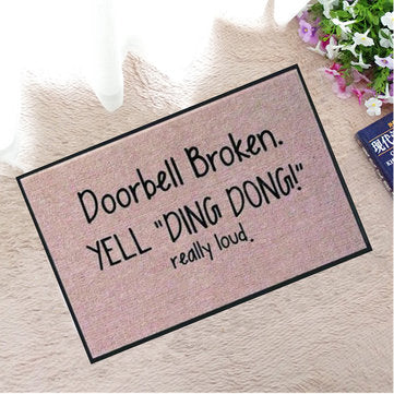 Kitchen Toilet Hilariously Welcome Doormat Rubber Floor Mats Non Slip Rug Carpet