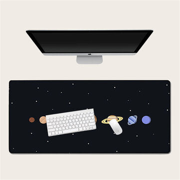 Planet Mouse Pad Large Size Anti-slip Stitched Edges Natural Rubber PC Gaming Keyboard Desk Mat for