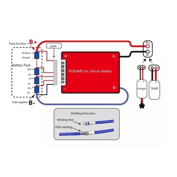 DALY BMS 4S 12V 10A 3.2V 18650 LiFepo4 Battery PCB BMS Protection Board with Balance 12.8V Lipo Cell