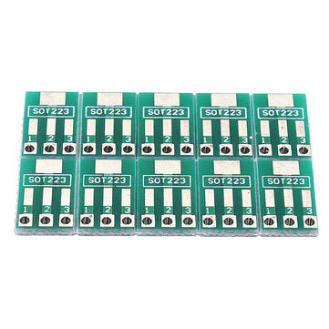 100pcs SOT89/SOT223 to SIP Patch Transfer Adapter Board SIP Pitch 2.54mm PCB Tin Plate