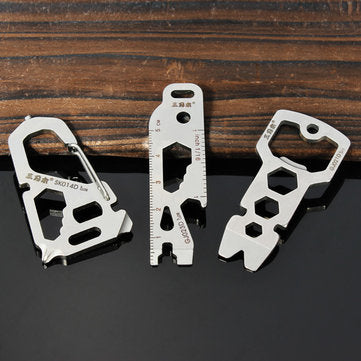 Sanrenmu GJ023D Multi Tools Kit Nail Puller Wrench Opener Keychain