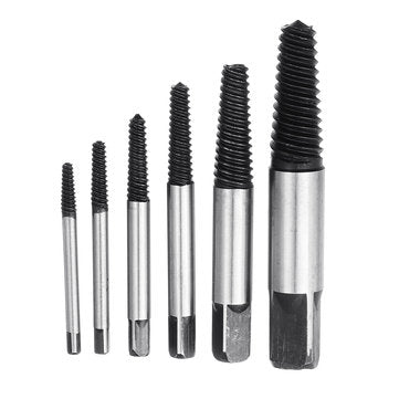 6pcs Damaged Screw Extractor Set Easy Out Broken Nut Screw Bolt Remover Kit