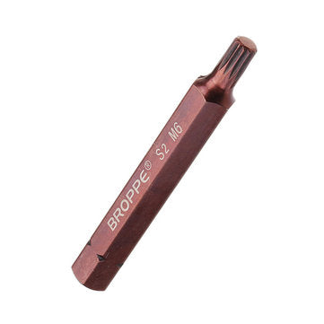 Broppe 5pcs M5-M12 75mm Magnetic Star Screwdriver Bit S2 Steel 10mm Hex Shank