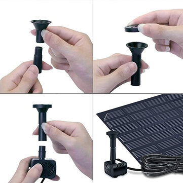 1.2W 180L/H Brushless Solar Panel Fountain Water Pump for Garden Pool Pond Aquarium Fountain