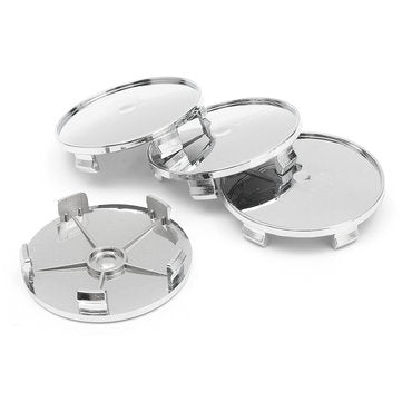 4Pcs 69mm Silver ABS Car Auto Wheel Center Hub Cap