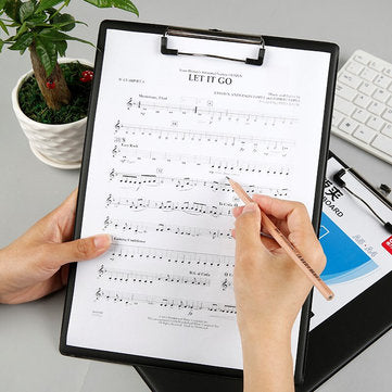 Deli 9224 A4 PVC Clip Board Portable Black Writing Board Clipboard Office School Meeting Accessories
