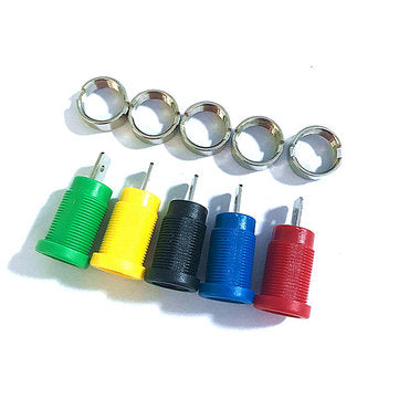 5 Pcs 4mm Banana Plugs Female Jack Socket Plug Wire Connector 5 Colors Each 1pcs Multimeter Socket B