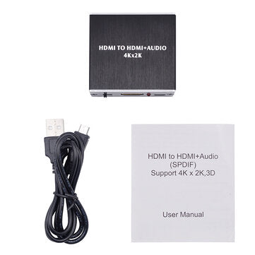 HDMI Audio Splitter HDMI To HDMI AUDIO SPDIF Converter 4K 3.5mm Analog Audio Output Switcher