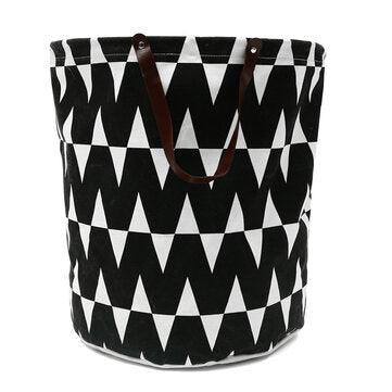 Useful Baby Kids Toy Canvas Laundry Drain Basket Storage Bag With Leather Handbag (STYLE: #5)