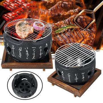Japanese Style BBQ Grill Charcoal Grill Aluminium Alloy Portable Barbecue Tools (SIZE: S)