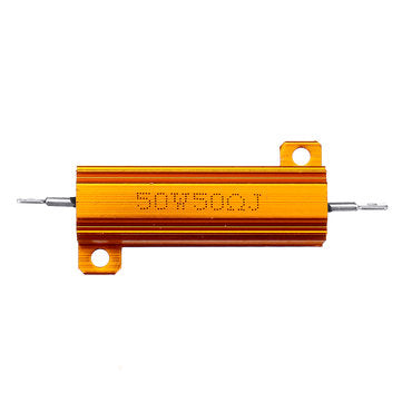 RX24 50W 50R 50RJ Metal Aluminum Case High Power Resistor Golden Metal Shell Case Heatsink Resistanc