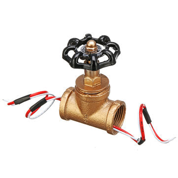 Vintage Steampunk 3/4 Inch Stop Valve Light Switch With Wire Pass Thru Black Iron