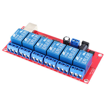 6 Channel 12V HID Driverless USB Relay USB Control Switch Computer Control Switch PC Intelligent Con