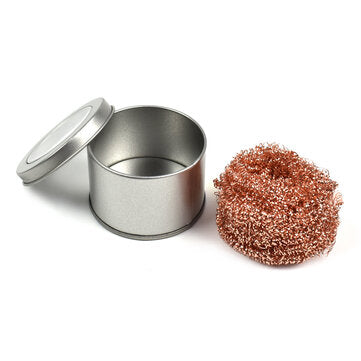 NEWACALOX Electric Soldering Iron Tip Cleaner Cleanning Steel Wire with Stand Auxiliary Welding Acce