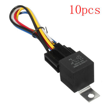 10pcs Interlocking 5 Pin Sockets 12V 40A Waterproof SPDT