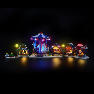 YEABRICKS DIY LED Lighting Light Kit for Lego 10235 Christmas Village Market Building Blocks Lightin