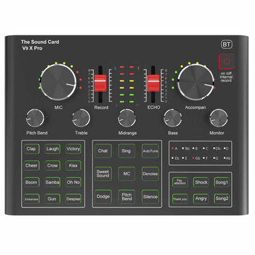 V9X PRO Sound Card Mixer Live Broadcast Recording Set Microphone Phone Computer Karaoke Sing