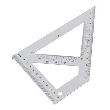 Woodworking 45/90 Degree Triangle Ruler Carpenter L Square Marking Ruler Angle Ruler