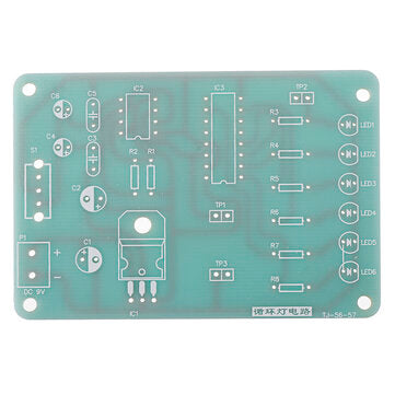 LED Adjustable Speed Circulating Light Circuit Kit Electronic Training DIY Parts