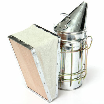Stainless Steel Bee Hive Smoker Large Beekeeping Equipment With Hanging Hook